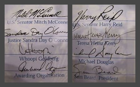 Jefferson Awards signatures