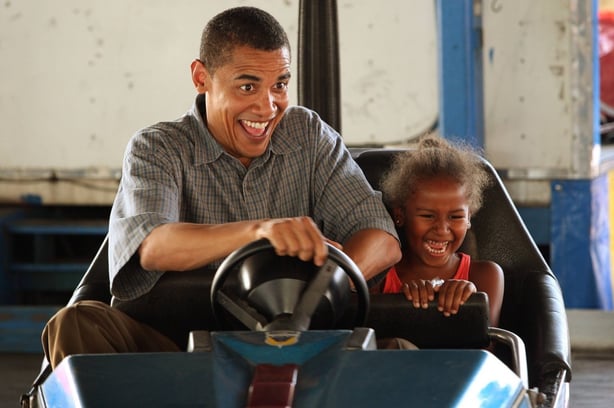 President Obama with daughter Sasha